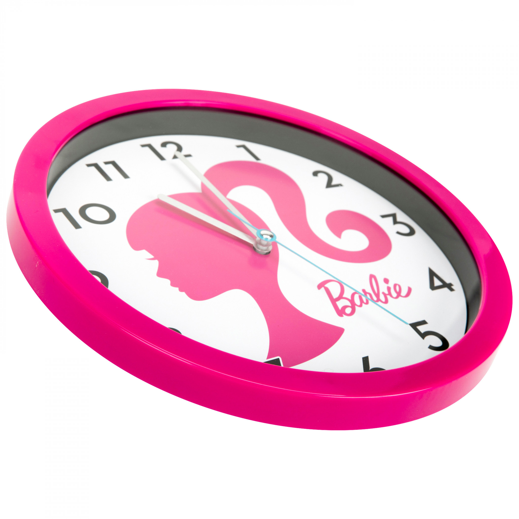 Barbie Silhouette Logo Bright Pink 10" Wall Clock